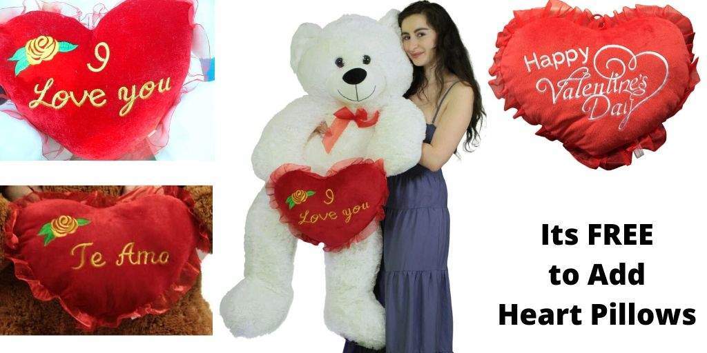 Add a Free Heart Pillow to any Big Plush Animal Add a Free Heart Pillow to any Big Plush Animal